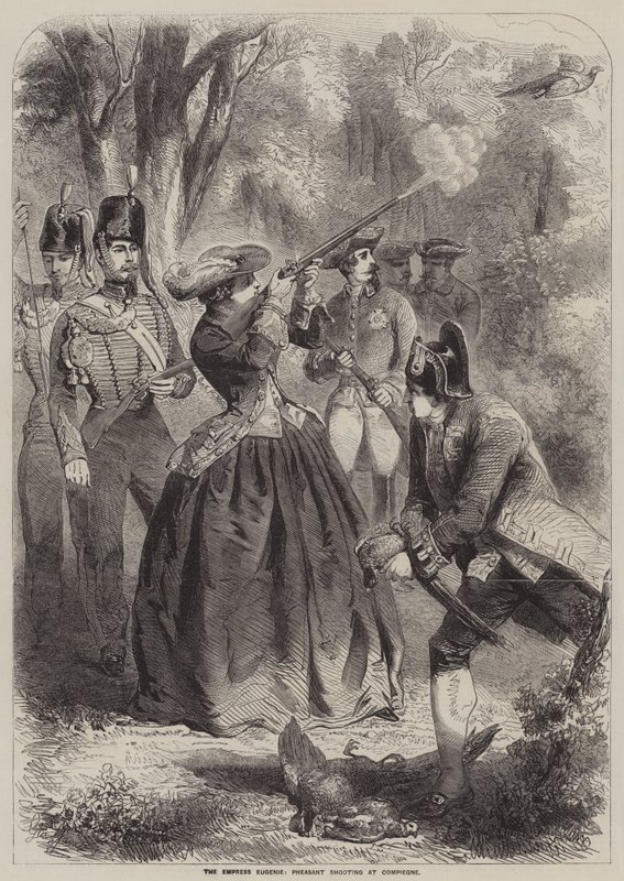 Keiserinne Eugenie, fasanskyting i Compiegne av Gustave Janet