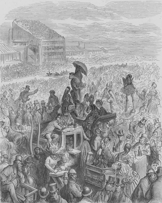 På Derby, The Crew Lunch av Gustave after Dore