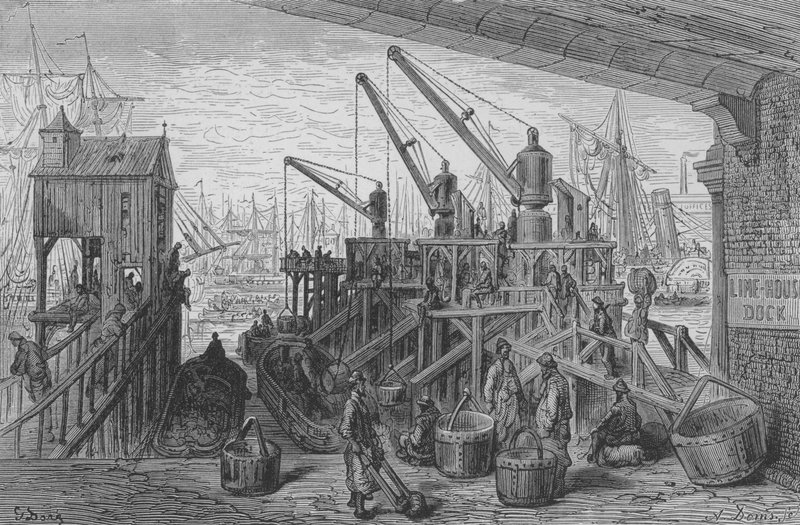 Lime-House Dock av Gustave after Dore