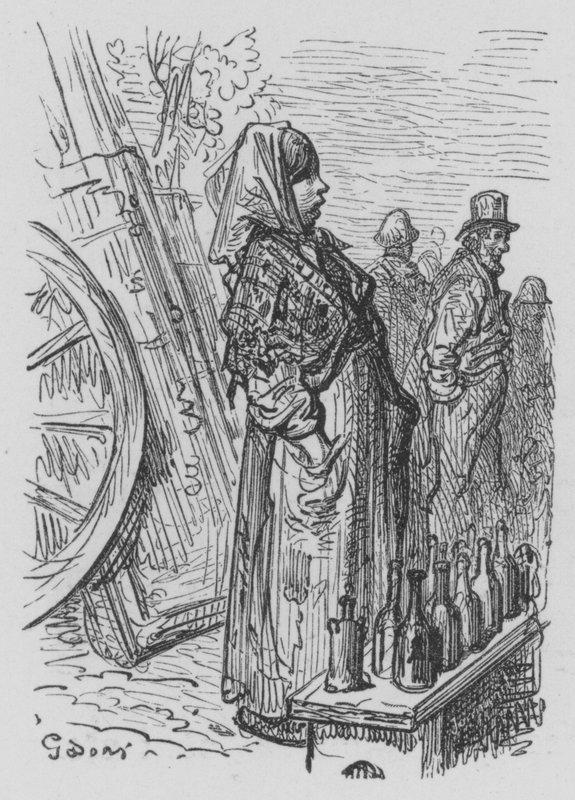 Drikkevarehandler av Gustave after Dore