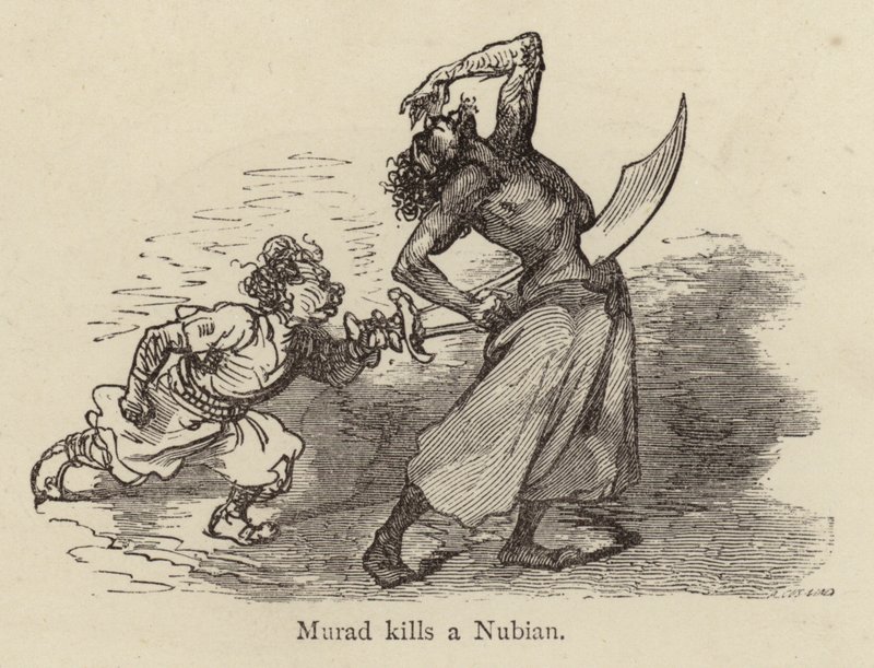 Murad dreper en nubian av Gustave after Dore