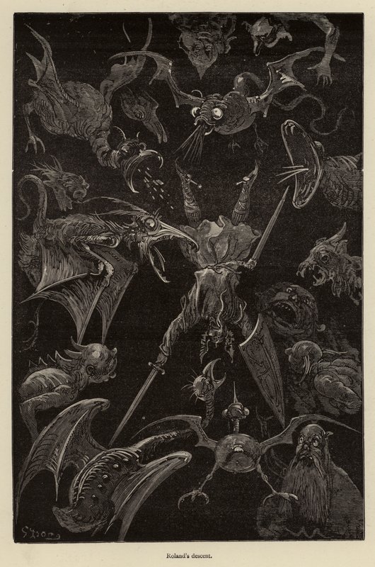 Rolands nedstigning av Gustave after Dore