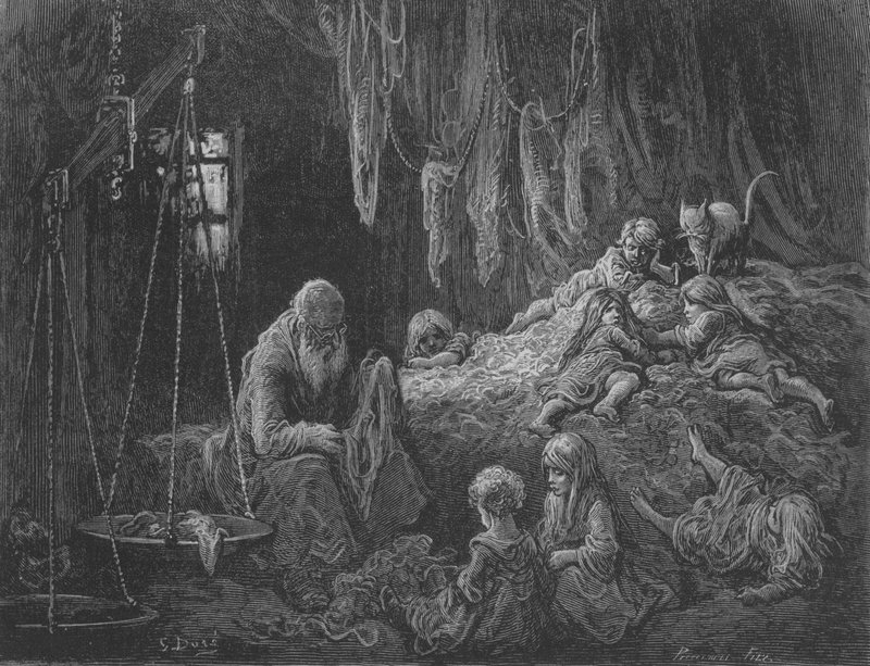 Interiørscene av Gustave after Dore