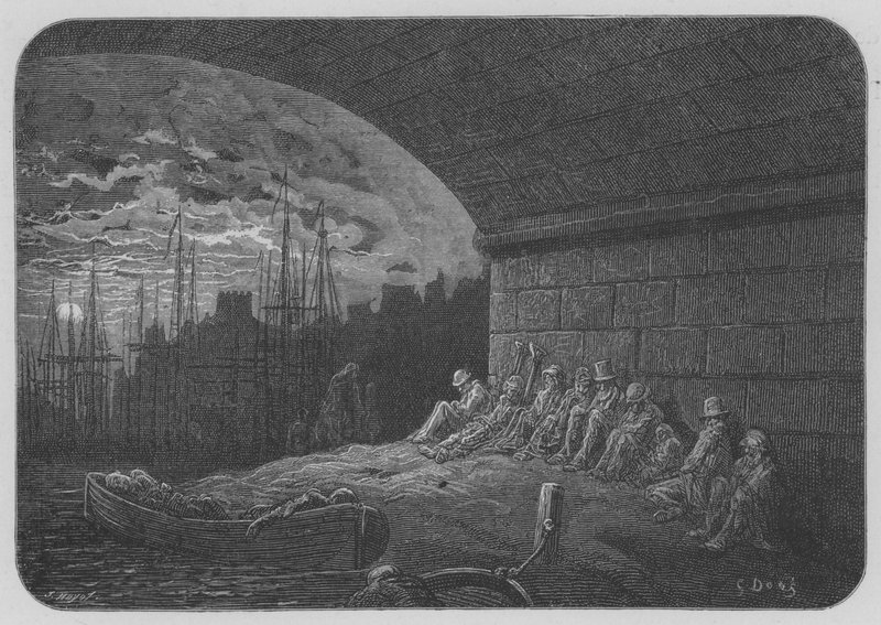 Under broene av Gustave after Dore