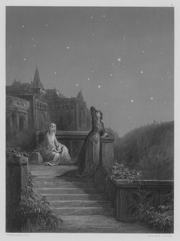 Terrassescene av Gustave after Dore