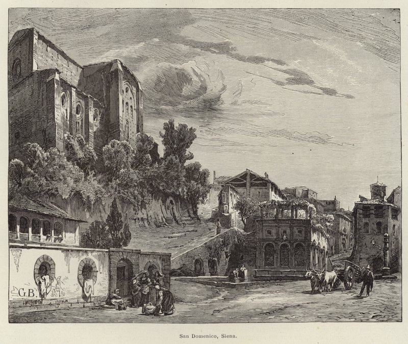 Basilikaen San Domenico, Siena av Gustave Bauernfeind