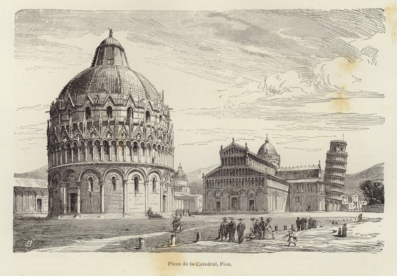 Katedralplassen, Pisa av Gustave Bauernfeind