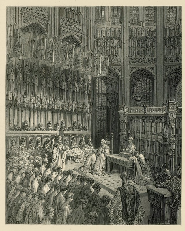 Innvendig utsikt over Westminster Abbey av Gustave Dore