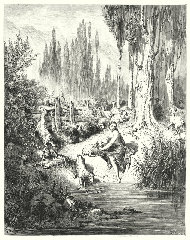 Petau-de "og; eselskinn av Gustave Dore