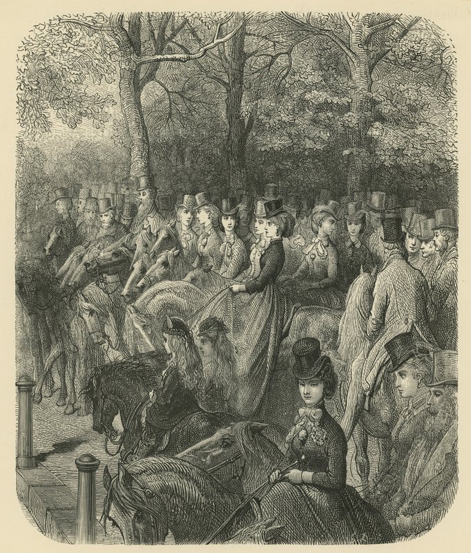 Rotten Row, Hyde Park, London av Gustave Dore