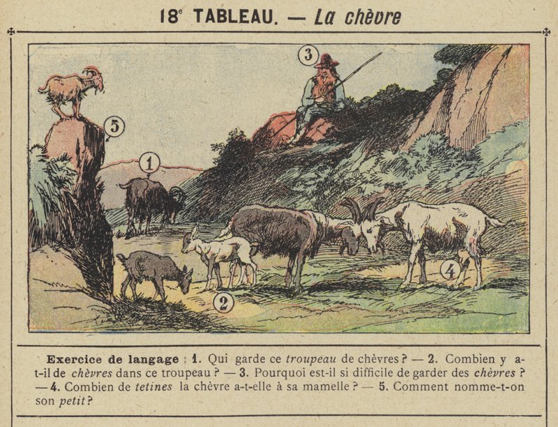 La chevre (farge litho) av Gustave Fraipont