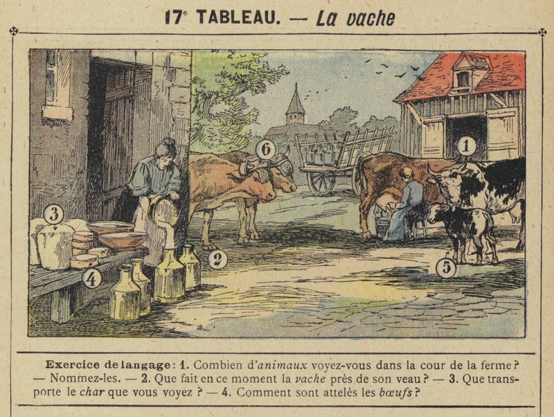 La Bache (svart litho) av Gustave Fraipont