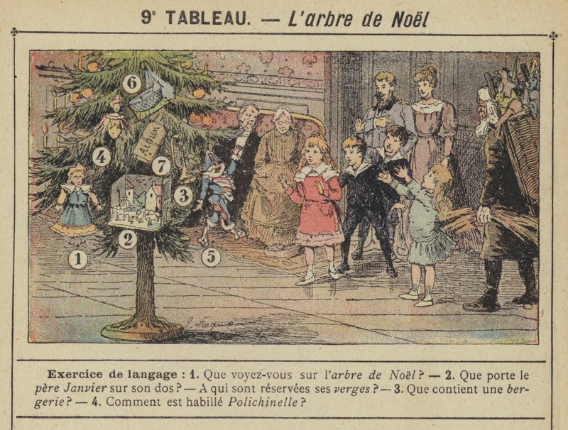 Juletreet (farge litho) av Gustave Fraipont