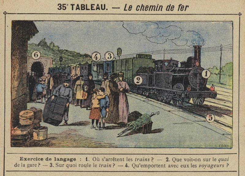 The Railroad (farge litho) av Gustave Fraipont