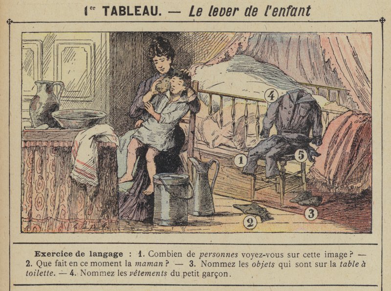 Barnets oppvekst (farge litho) av Gustave Fraipont