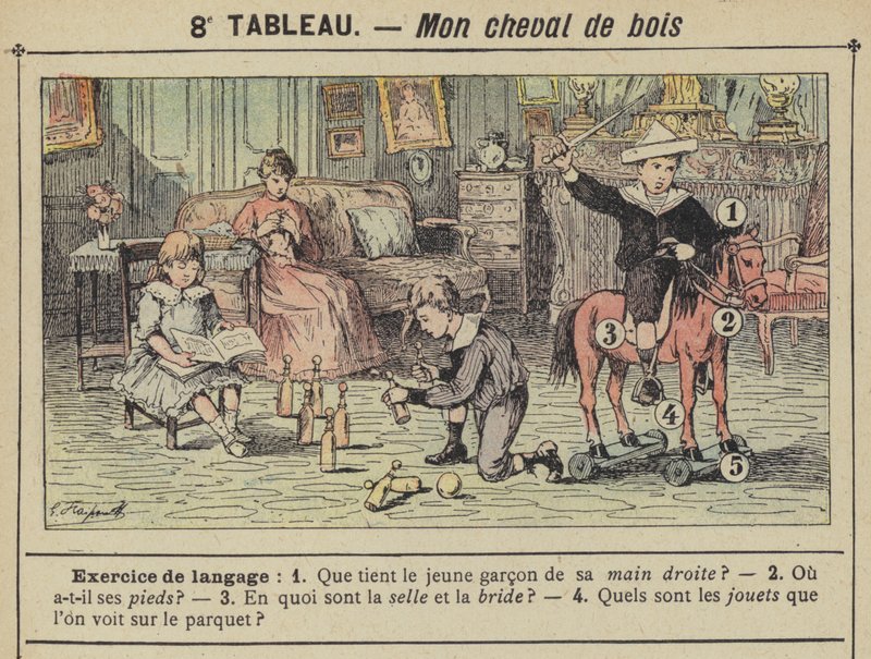 Min trehest (farge litho) av Gustave Fraipont