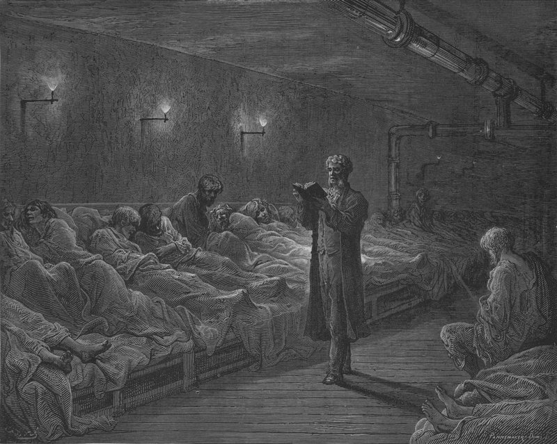 En sekulær predikant av Gustave after Dore