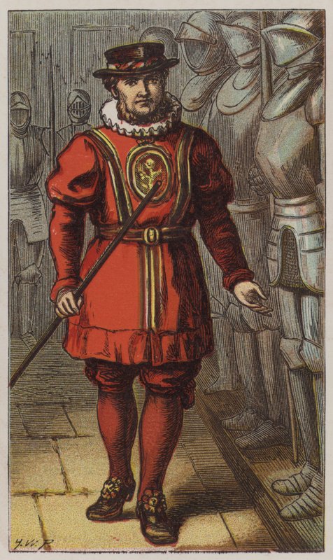 Beefeater (farge litho) av H.W. (after) Petherick