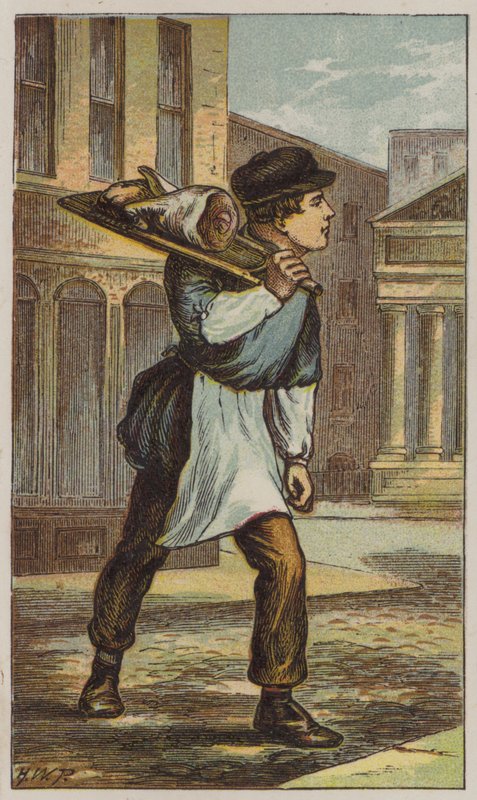 Butcher Boy (farge litho) av H.W. (after) Petherick