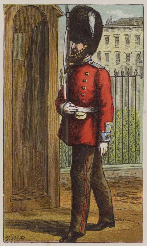 Grenadier (farge litho) av H.W. (after) Petherick
