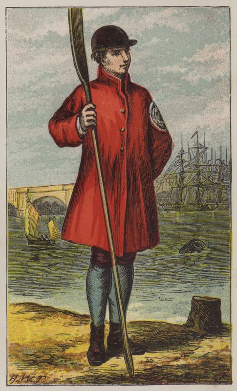 Waterman (farge litho) av H.W. (after) Petherick