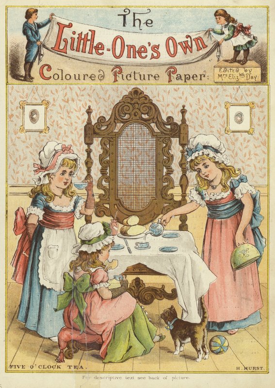 Klokken fem te (chromolitho) av H. Hurst