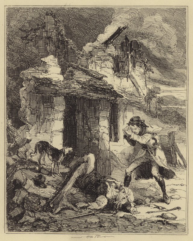 Bowke finner sin far drept av Hablot Knight Browne