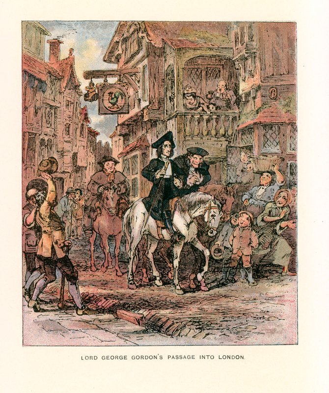 Illustrasjon for Barnaby Rudge. av Hablot Knight Browne