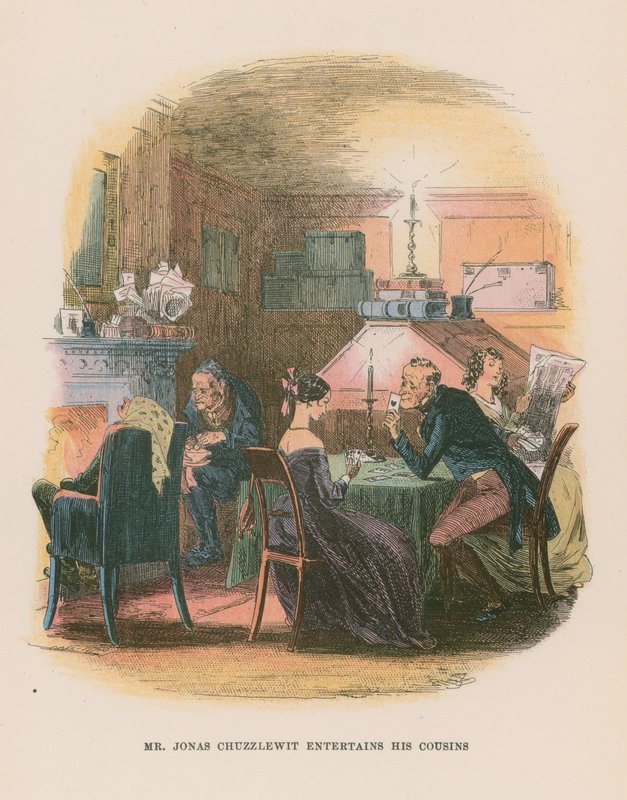 Illustrasjon for Martin Chuzzlewit av Hablot Knight Browne