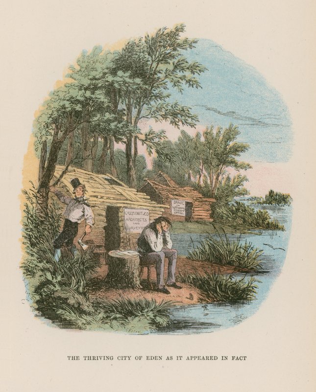 Illustrasjon for Martin Chuzzlewit av Hablot Knight Browne
