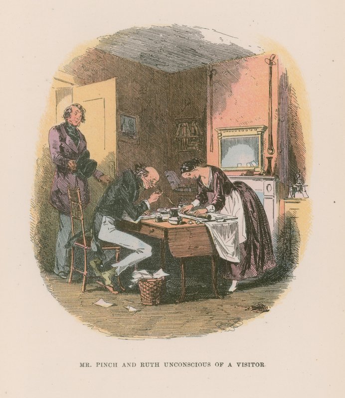 Illustrasjon for Martin Chuzzlewit av Hablot Knight Browne