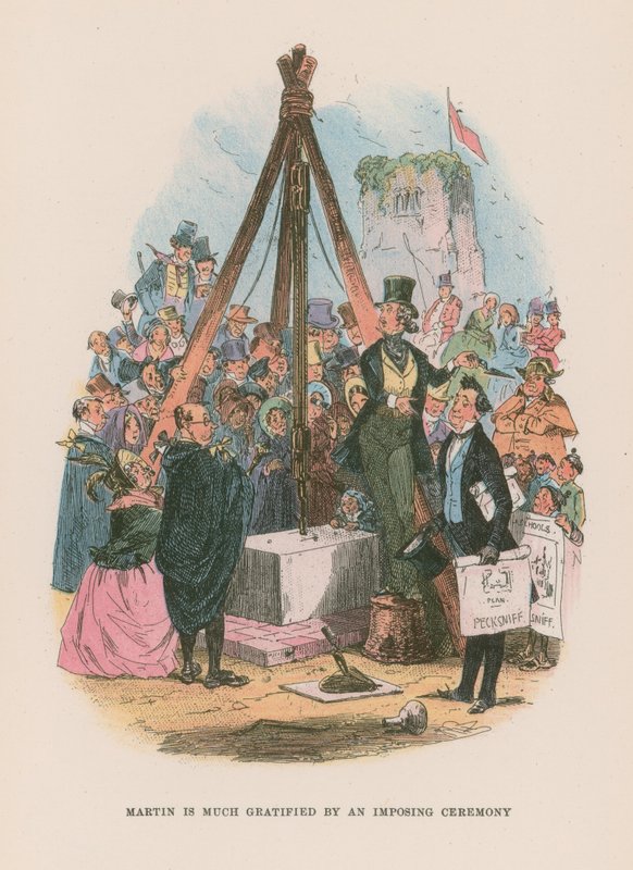 Illustrasjon for Martin Chuzzlewit av Hablot Knight Browne
