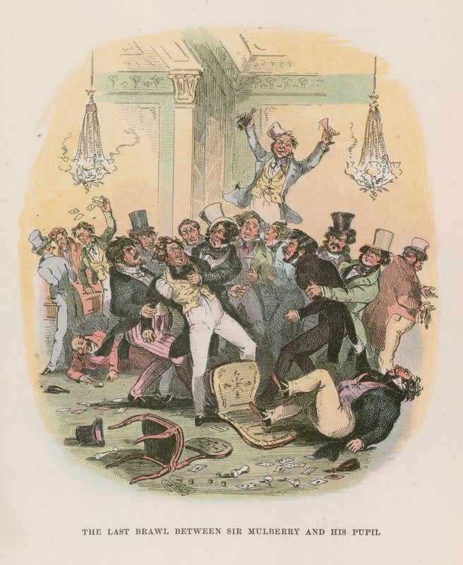 Illustrasjon for Nicholas Nickleby av Hablot Knight Browne