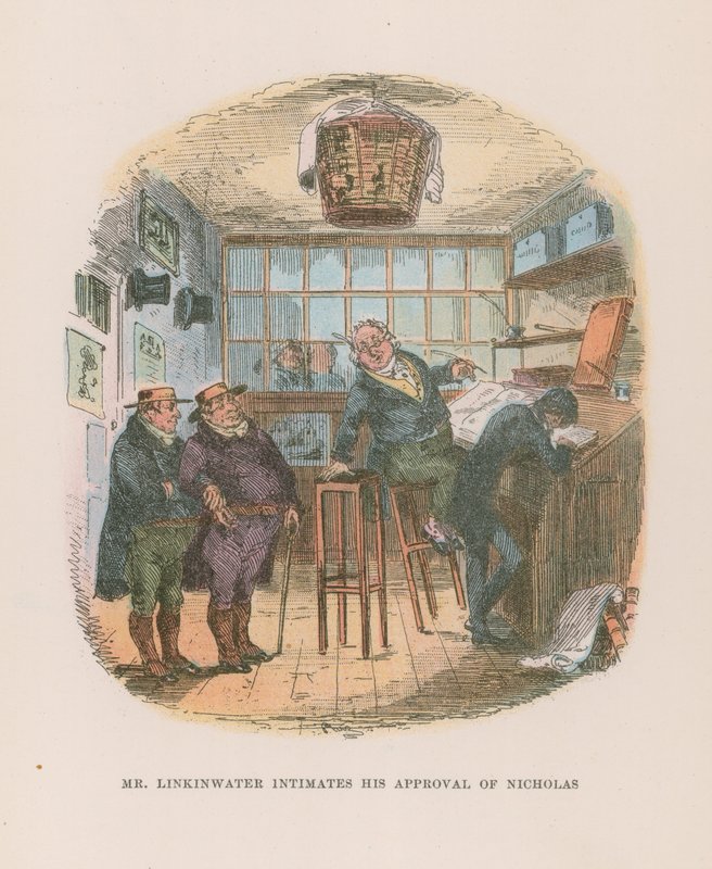 Illustrasjon for Nicholas Nickleby av Hablot Knight Browne