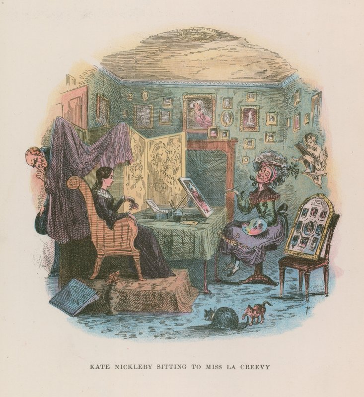 Illustrasjon for Nicholas Nickleby av Hablot Knight Browne