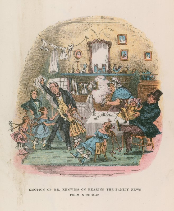Illustrasjon for Nicholas Nickleby av Hablot Knight Browne