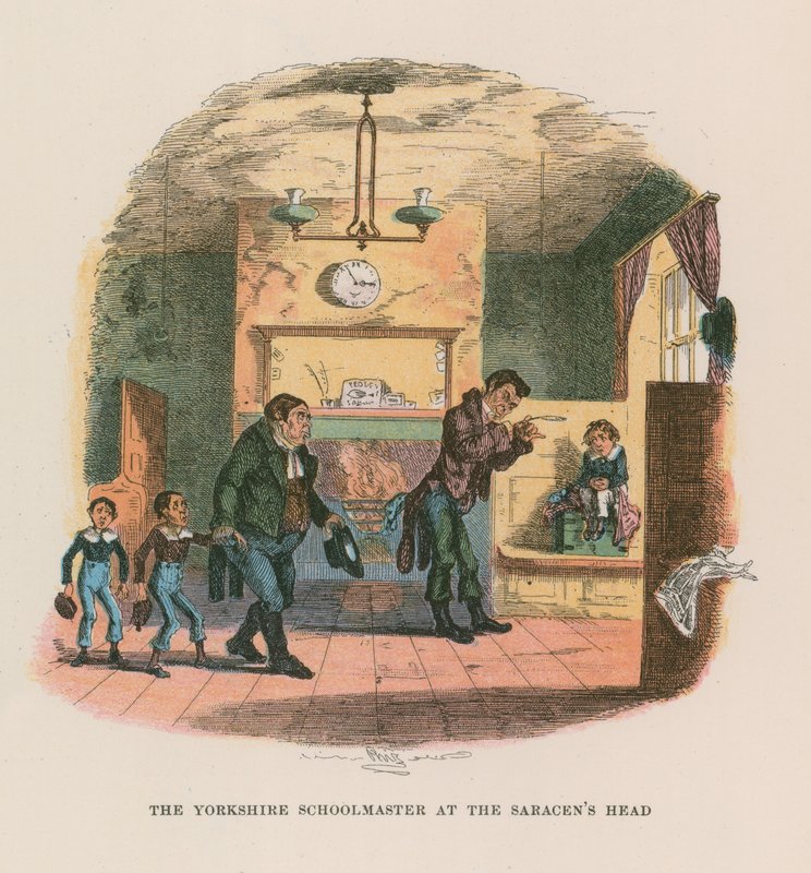 Illustrasjon for Nicholas Nickleby av Hablot Knight Browne