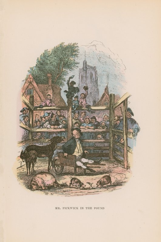 Illustrasjon for Pickwick Papers av Hablot Knight Browne