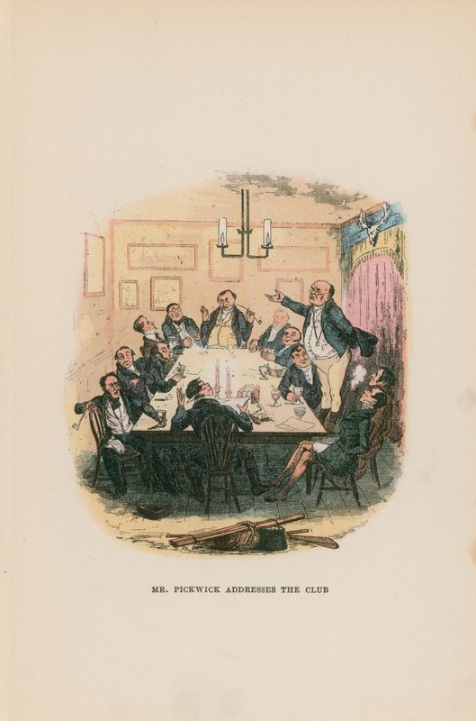 Illustrasjon for Pickwick Papers av Hablot Knight Browne
