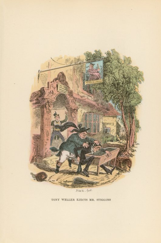 Illustrasjon for Pickwick Papers av Hablot Knight Browne