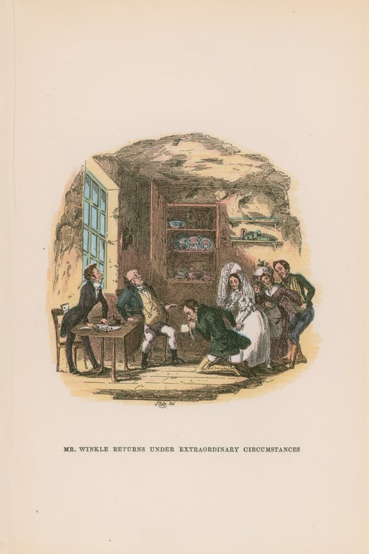 Illustrasjon for Pickwick Papers av Hablot Knight Browne