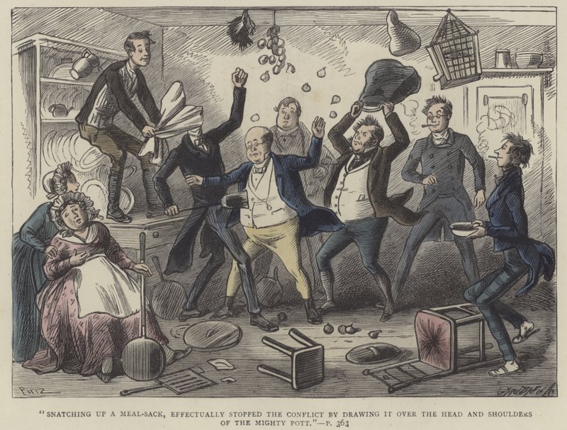 Illustrasjon for Pickwick Papers av Hablot Knight Browne