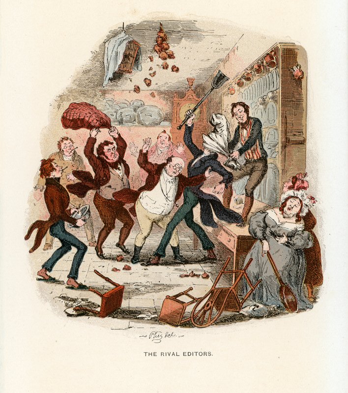 Illustrasjon for Pickwick Papers av Hablot Knight Browne