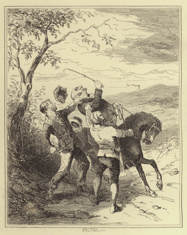 Jobling og Armstrong angriper Mr Fairles av Hablot Knight Browne