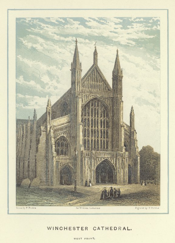 Winchester Cathedral, vestfronten av Hablot Knight Browne
