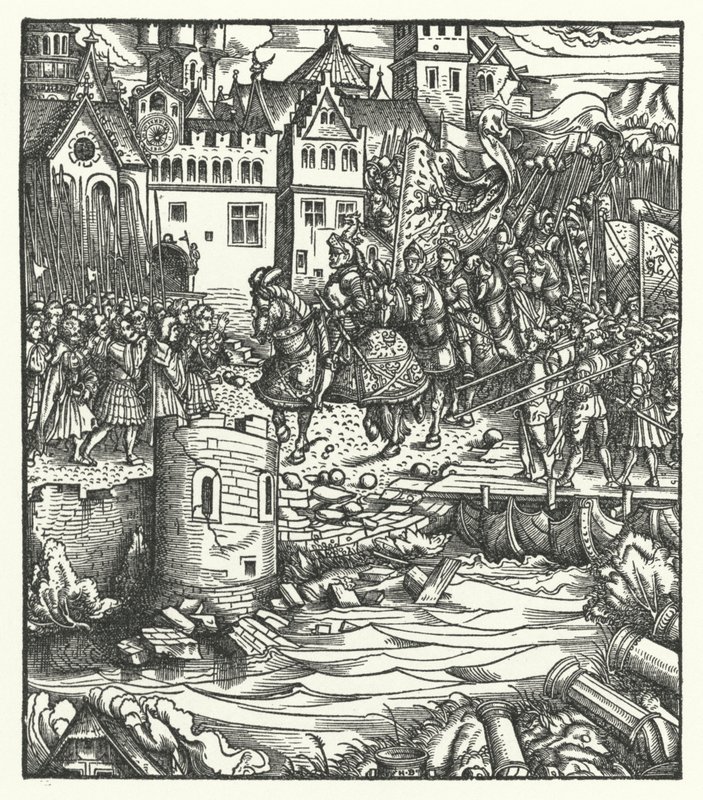 Erkehertug Maximilian av Østerrike kommer inn i Utrecht av Hans (after) Burgkmair