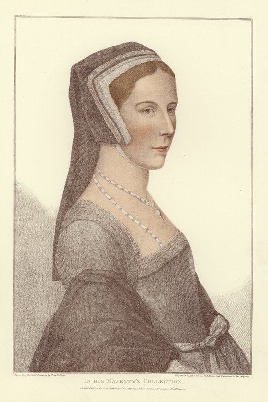 Anonym kvinne (akvatint) av Hans Holbein der Jüngere