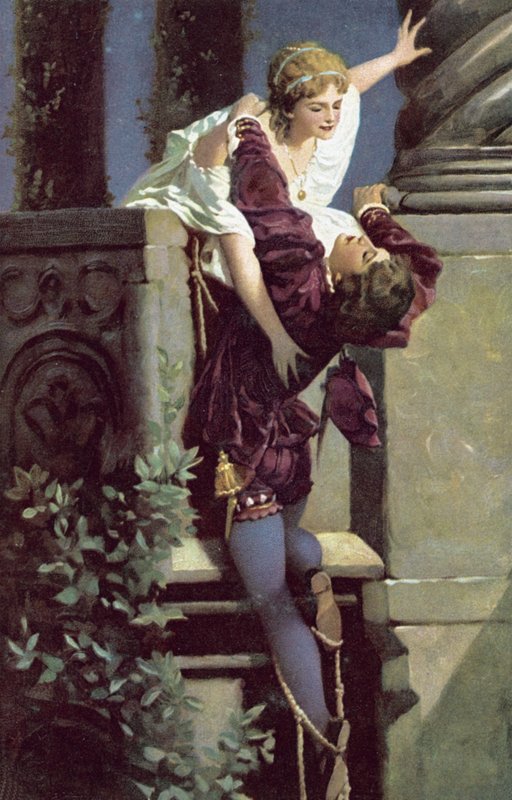 Balkongscene, Romeo og Julie av Hans Makart