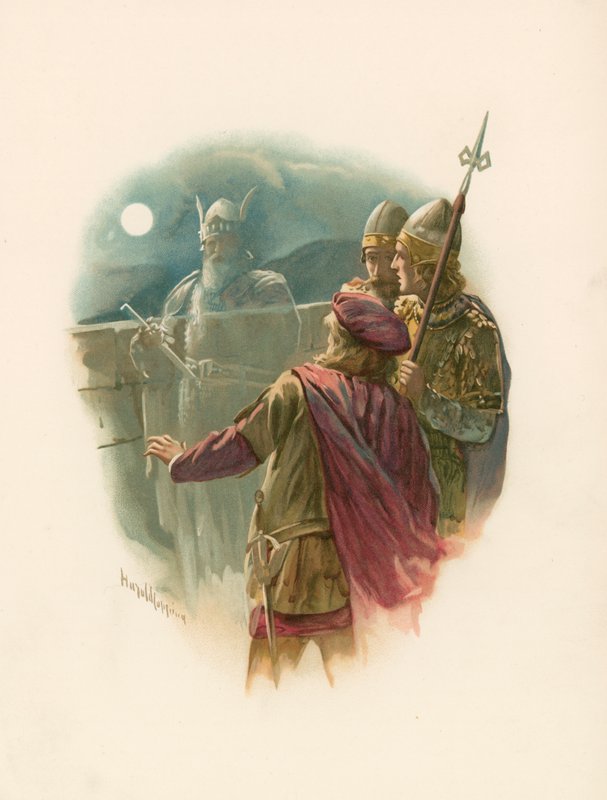 Hamlet og farens spøkelse av Harold Copping