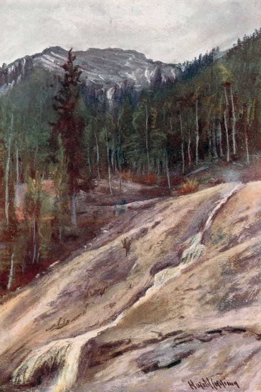 Hot Sulphur Spring, Banff av Harold Copping